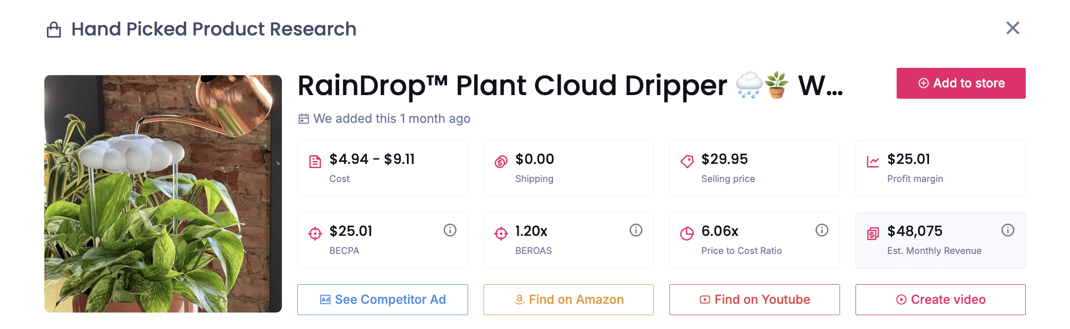 RainDrop Plant Cloud Dripper